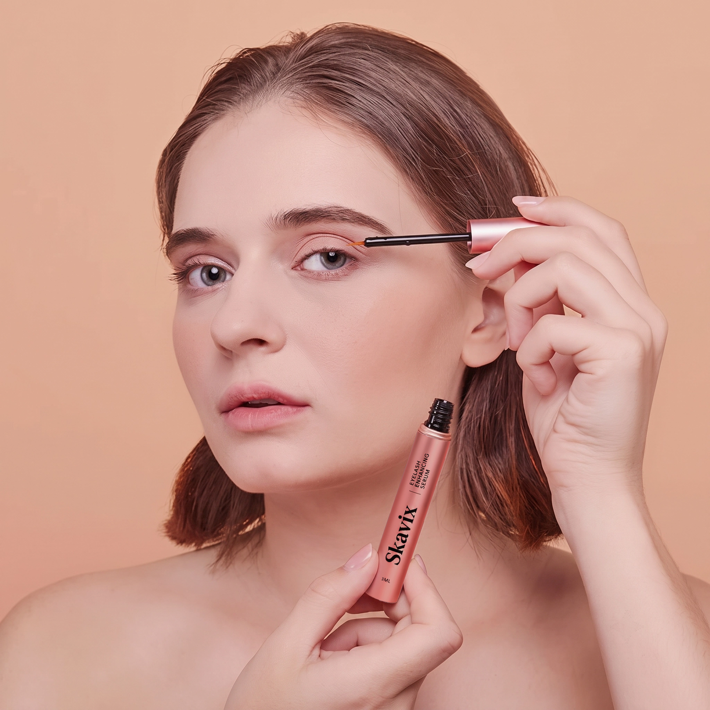 Skavix eyelash serum application